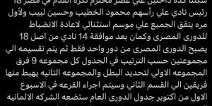 أحمد شوبير يكشف نظام الدوري المصري الممتاز في الموسم الجديد ومفاجأة بشأن الهابطين