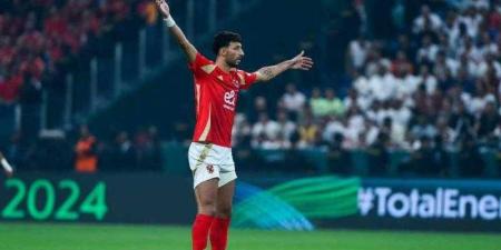 وسام أبو علي يتقدم للأهلي على الزمالك فى الشوط الأول بالسوبر الافريقي