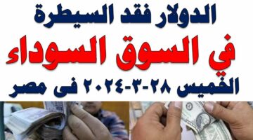 الدولار فقد السيطرة.. سعر الدولار اليوم الخميس 28 مارس 2024 في مصر بجميع البنوك