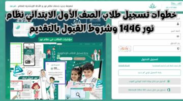 شروط وخطوات التسجيل لطلاب الصف الأول الابتدائي 1446 في السعودية