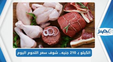 وصل لـ210 جنيه.. شوف سعر اللحوم اليوم في السوق بكام ضاني وكندوز وبتلو وجملي