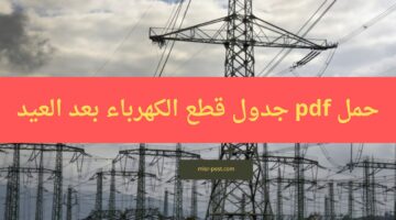“إمتى هتقطع عندي” بالتوقيت مواعيد قطع الكهرباء حسب الشارع والمنطقة pdf