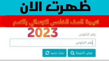 5 ابتدائي.. نتيجة الصف الخامس الابتدائي بالاسم ورقم الجلوس 2024 الترم الثاني eduserv.cairo.gov.eg