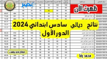 من هنا.. نتائج السادس الابتدائي محافظة ديالي دور أول 2024 عبر results.mlazemna