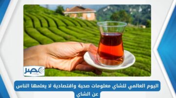 اليوم العالمي للشاي معلومات صحية واقتصادية لا يعلمها الناس عن الشاي