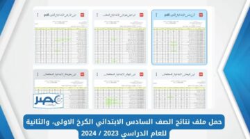 حمل ملف نتائج العراق للصف السادس الابتدائي الكرخ الاولى، والثانية للعام الدراسي 2023 / 2024