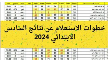 نتائج السادس الابتدائي 2024 محافظة نينوى موقع نتائجنا “results mlazemna”