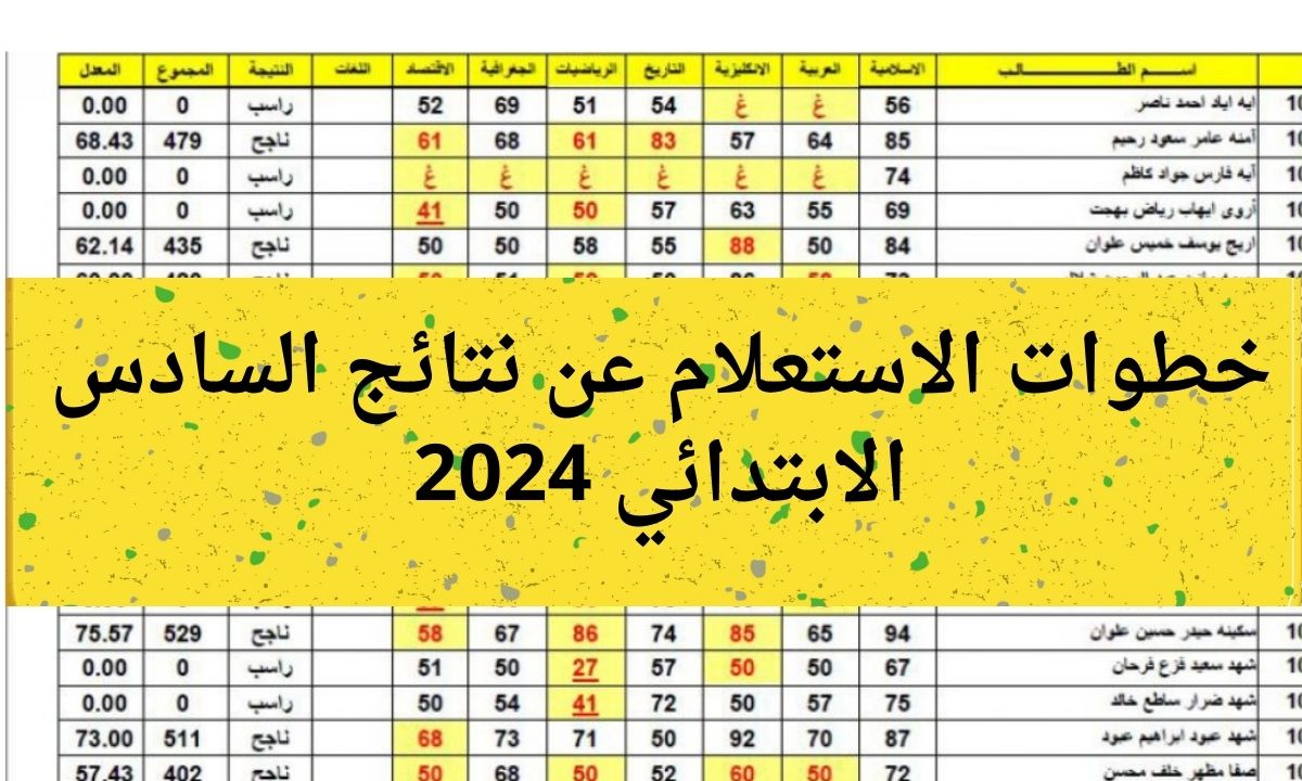 “ابحث عن اسمك pdf”.. لينك نتائج السادس الابتدائي الدور الاول 2024 تربية نينوى العراق عبر موقع moe.gov.eg