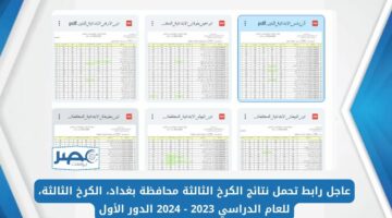 قوقل درايف.. رابط تحميل نتائج الكرخ الثالثة محافظة بغداد للعام الدراسي 2023-2024 الدور الأول