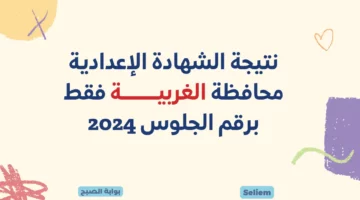 نتيجة الشهادة الإعدادية محافظة الغربية اليوم السابع بالاسم ورقم الجلوس طلع درجاتك دلوقت