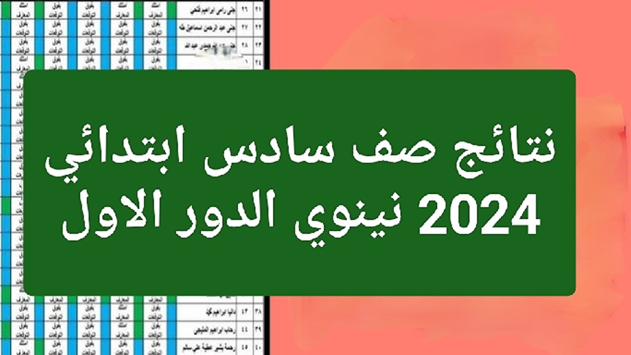 الآن.. نتائج صف السادس ابتدائي 2024 نينوى بالرقم الامتحاني عبر موقع وزارة التربية العراقية