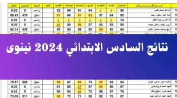 ✔استخرجها الآن Pdf.. نتائج الصف السادس الابتدائي محافظة نينوي 2024 عبر موقع وزارة التربية العراقية