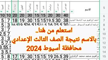 لينك مباشر.. نتيجة الصف الثالث الإعدادي محافظة أسيوط الترم الثاني 2024 بالاسم ورقم الجلوس