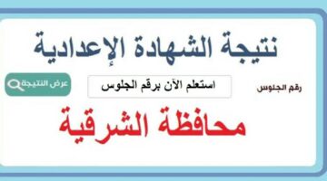 لينك سريع.. نتيجة الصف الثالث الإعدادي محافظة الشرقية الترم الثاني بالإسم ورقم الجلوس