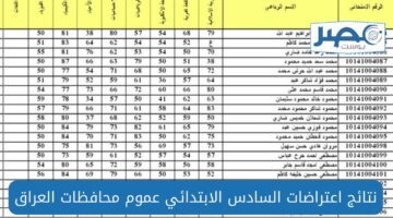 الاستعلام عن نتائج الاعتراضات للصف السادس الابتدائي الفصل الدراسي الأول في العراق خطزو بخطوة