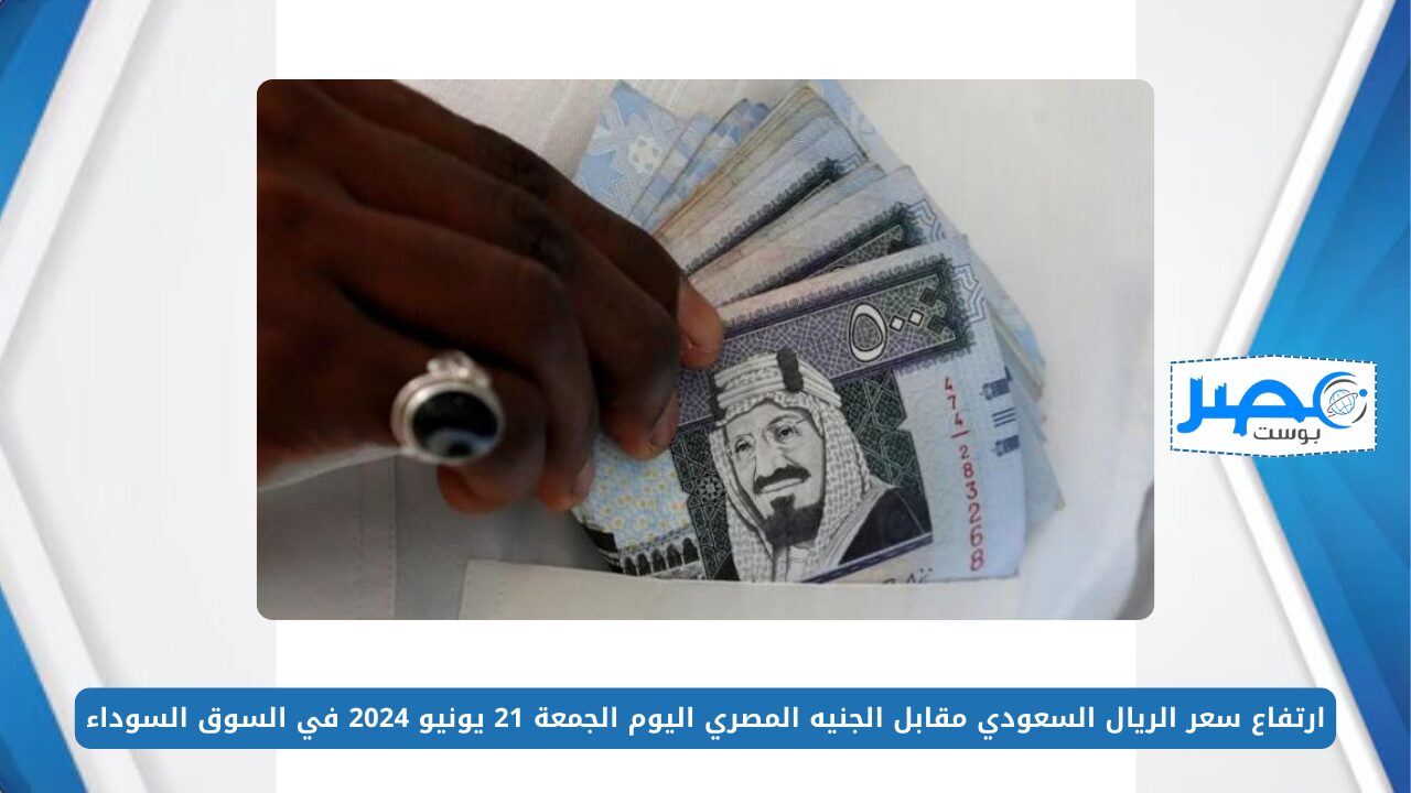 ارتفاع سعر الريال السعودي مقابل الجنيه المصري اليوم الجمعة 21 يونيو 2024 في السوق السوداء