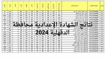 اعرف نتيجتك .. نتائج الشهادة الإعدادية محافظة الدقهلية 2024
