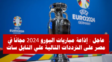 عاجل : إذاعة مباريات اليورو 2024 مجانًا في مصر على الترددات التالية على النايل سات