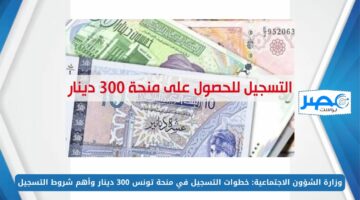 وزارة الشؤون الاجتماعية: خطوات التسجيل في منحة تونس 300 دينار وأهم شروط التسجيل