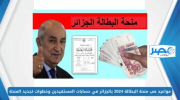 مواعيد صب منحة البطالة 2024 بالجزائر في حسابات المستفيدين وخطوات تجديد المنحة
