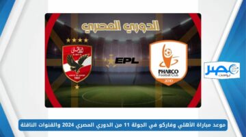موعد مباراة الأهلي وفاركو في الجولة 11 من الدوري المصري 2024 والقنوات الناقلة