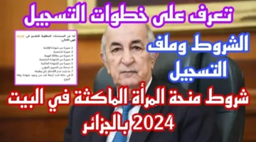 “سيت رسمي”.. ضوابط وآلية التسجيل في منحة المرأة الماكثة في البيت بالجزائر 2024