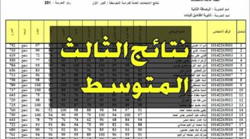 رابط شغال الآن.. الاستعلام عن نتائج الثالث متوسط 2024 من على موقع وزارة التعليم العراقية