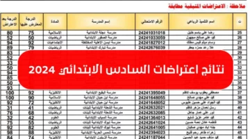 رابط نتائج اعتراضات السادس الابتدائي 2024 الدور الأول لجميع المحافظات العراقية.. فرصة لجميع الطلاب