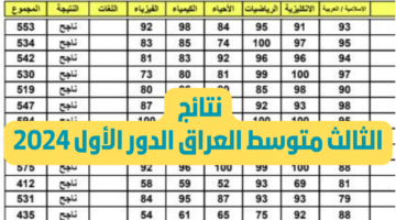 نتائج الثالث المتوسط 2024 موقع نتائجنا results.mlazemna كيفية تنزيل درجات طلاب الدور الأول وزارة التربية العراقية