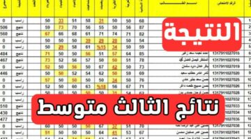 الان صدرت epedu.gov.iq نتائج الثالث متوسط 2024 دور اول من موقع وزارة التربية العراقية pdf ونتائجنا