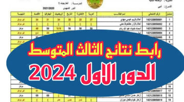 ظهرت هسه.. نتائج الثالث متوسط 2024 الدور الأول محافظة أربيل استعلم الآن بالرقم الأمتحاني عبر موقع وزارة التربية العراقية