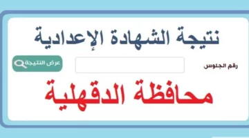 رابط مباشر”بدون رقم جلوس” .. نتيجة الشهادة الإعدادية محافظة الدقهلية بالاسم 2024