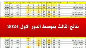 عبر موقع ملازمنا mlazemna com .. نتيجة الثالث متوسط 2024 الدور الأول محافظة الأنبار PDF
