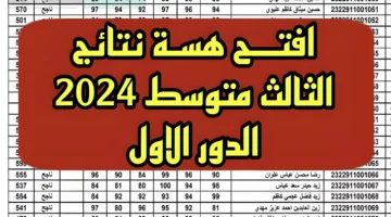 ✔️“results.mlazemna.com”✔️.. الاستعلام عن نتائج الثالث المتوسط 2024 الدور الأول العراق عبر موقع نتائجنا