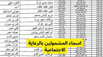 بشري سارة.. أسماء الرعاية الاجتماعية الوجبة الأخيرة 2024 في العراق والمعايير والضوابط المطلوبة