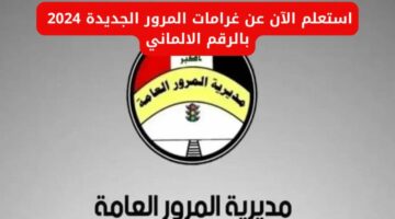 هسه شوف.. رابط الاستعلام عن غرامات المرور بالرقم الألماني في العراق 2024 وطريقة السداد
