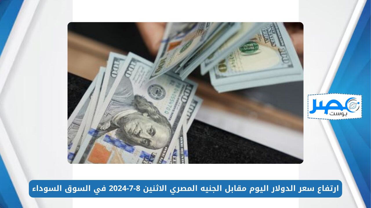 ارتفاع سعر الدولار اليوم مقابل الجنيه المصري الاثنين 8-7-2024 في السوق السوداء USD/EGP