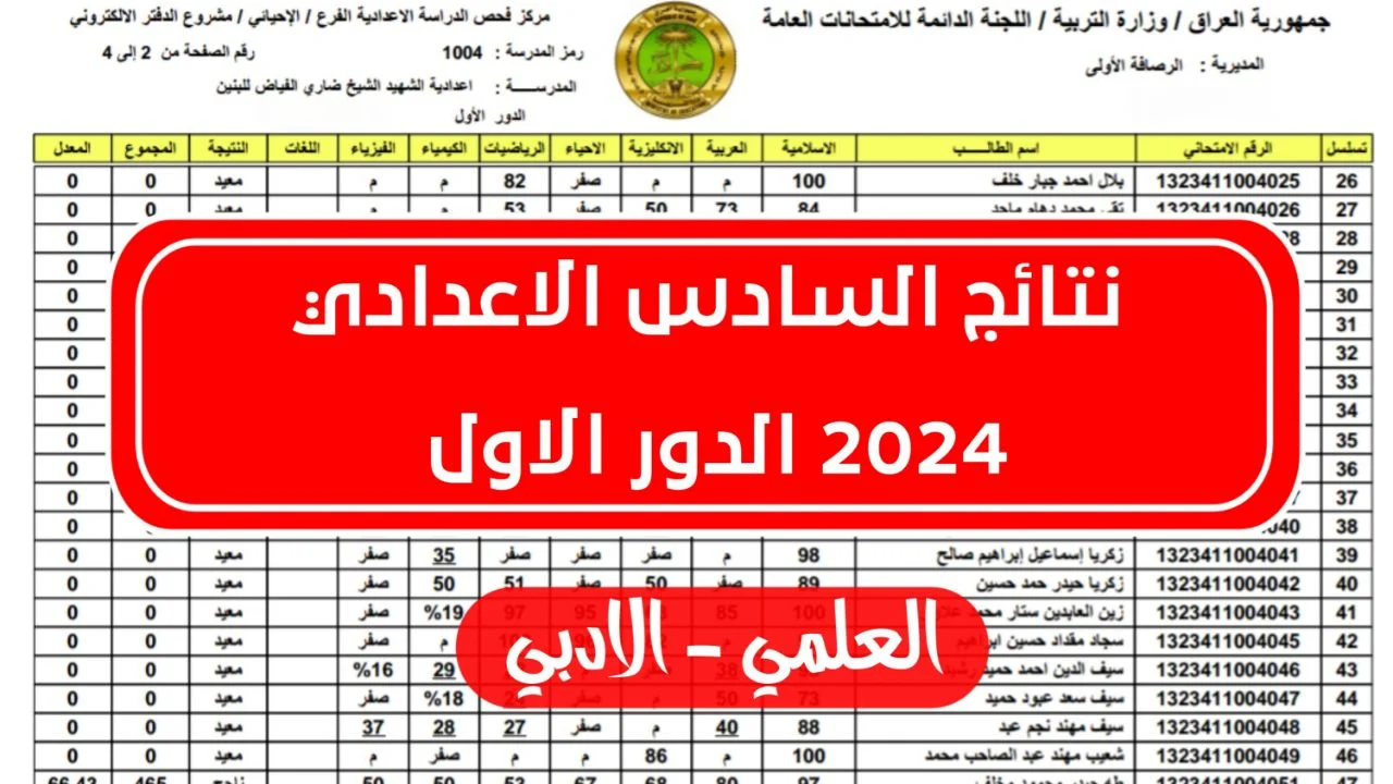 تم الرفع .. رابط الاستعلام عن نتائج اعتراضات الثالث المتوسط 2024 عموم العراق عبر موقع نتائجنا pdf