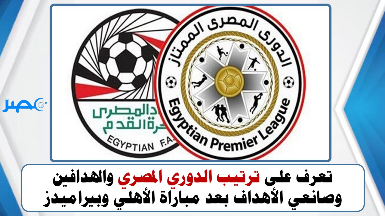 تعرف على ترتيب الدوري المصري والهدافين وصانعي الأهداف بعد مباراة الأهلي وبيراميدز