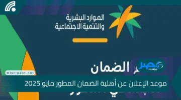 “الموارد البشرية” تعلن موعد الإعلان عن أهلية الضمان المطور لشهر مايو 2025 ورابط الاستعلام للحصول على الدعم